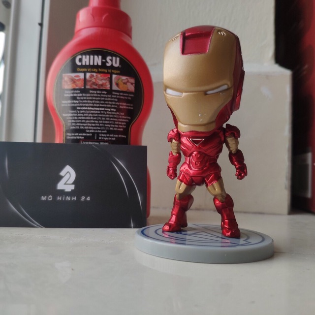 Lẻ Mô hình siêu anh hùng người sắt người nhện dr strange thanos captain Marvel figure chibi