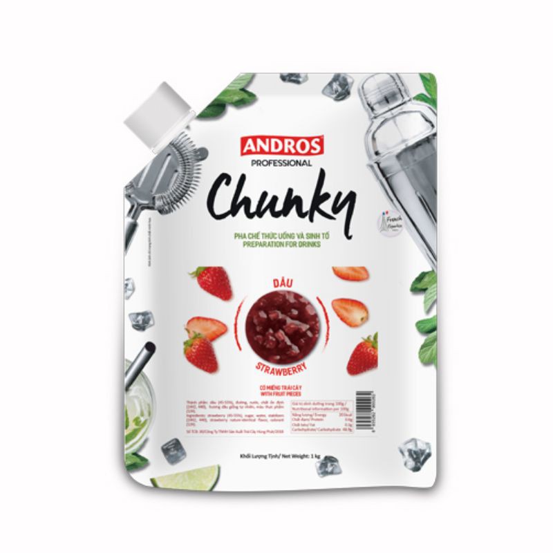 Mứt dâu Chunky - Andros 1kg