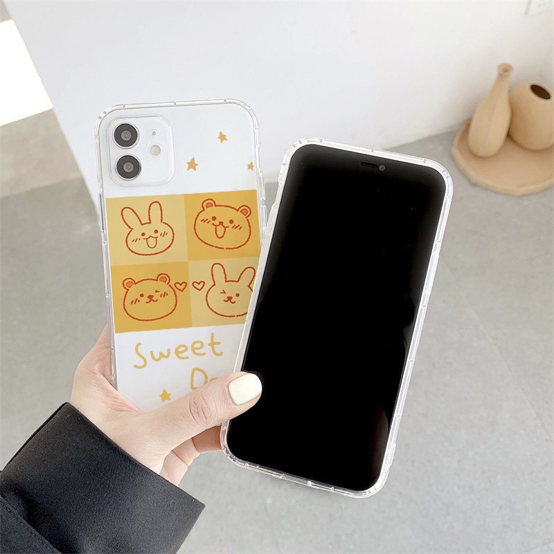 Ốp lưng iphone viền trong Gấu Sweet Day cho 6/6s/6splus/7/7plus/8/8plus/x//xs/11/12/pro/max/plus/promax t122