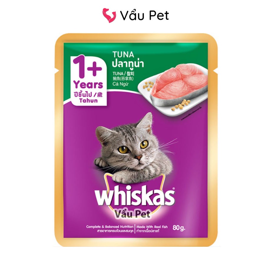 Pate mèo Whiskas 85g - Pate cho mèo con, mèo lớn Vẩu Pet Shop