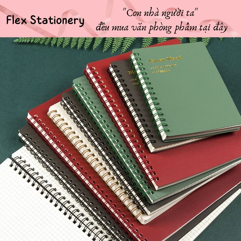 [HÀNG XỊN] SỔ NOTEBOOK A5, B5, A6 SỔ GHI CHÚ PHONG CÁCH ĐƠN GIẢN, SỔ TAY KẺ NGANG, CHẤM BI, Ô VUÔNG SANG TRỌNG