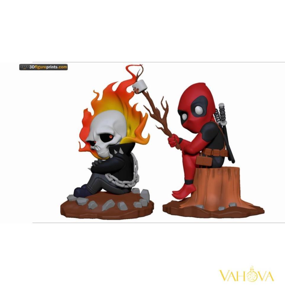 File in 3D mô hình Ghost Rider & Deapool Chibi