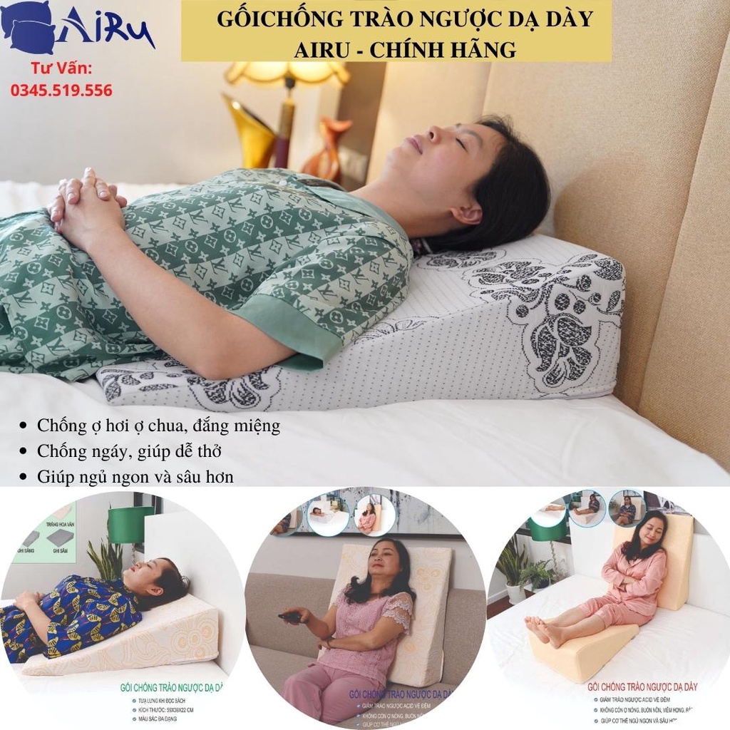Gối chống trào ngược dạ dày người lớn AIRU - Hàng chính hãng