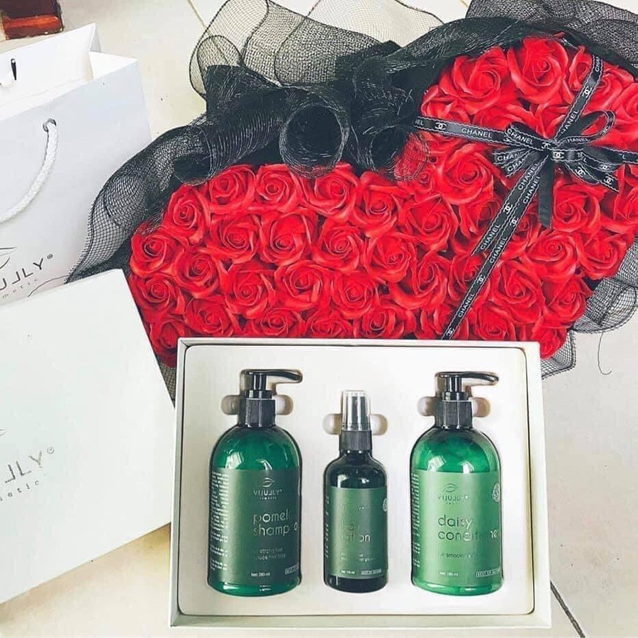 [TẶNG PHẤN TRANG ĐIỂM] Combo bộ 3 XỊT,XẢ,GỘI Vijully giúp chăm sóc tóc chắc khỏe, ngăn giảm rụng tóc TẶNG BAO LÌ XÌ | BigBuy360 - bigbuy360.vn