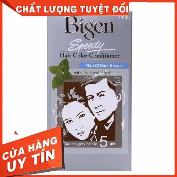 [ching hãng] kem nhuộm toc Bigen Speedy Hair Color [ XÁM] chỉ cần 5 pút  phủ bac  100% tiện lợi dùng cho salon và ở nhà