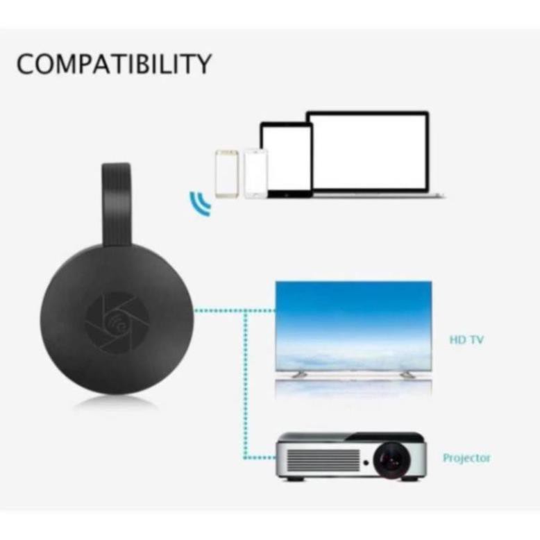 Thiết bị dongle Chromecast G2 thu phát Wifi TV không dây DLNA AirPlay cắm HDMI