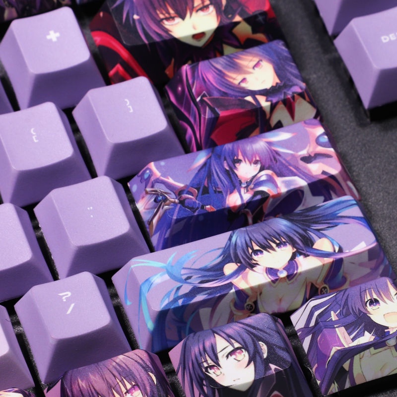 Yatogami Tohka keycaps Cherry Profile DATE A LIVE Theme anime Princess PBT Dye thăng hoa bàn phím cơ bàn phím keycaps