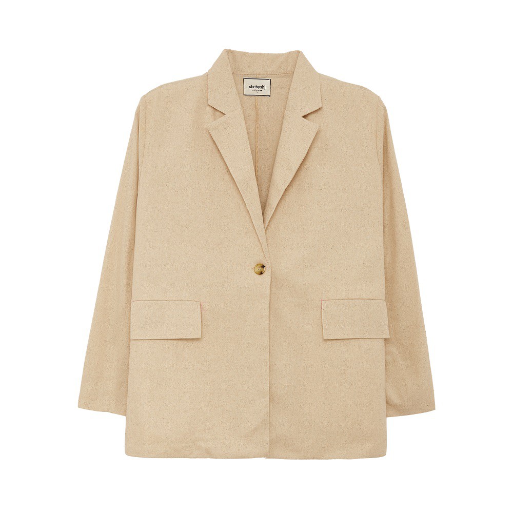 Áo blazer SheByShj màu be - Riley Blazer