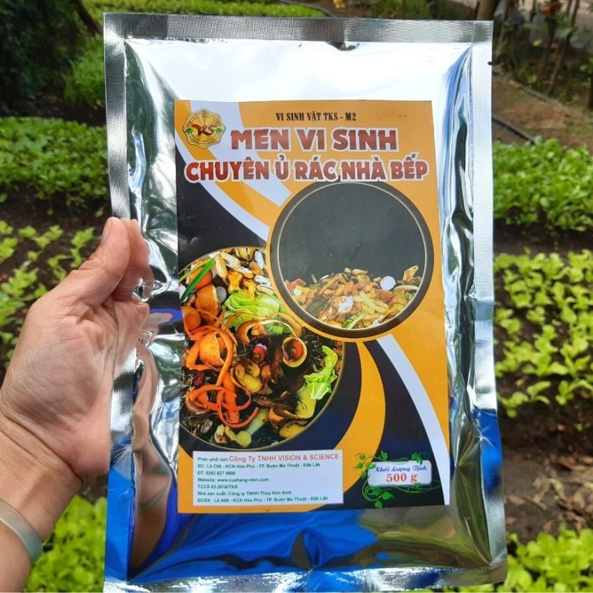 Men Vi Sinh Ủ Rác Nhà Bếp Phân Hủy Nhanh Xác Bã Hữu Cơ, Khử Mùi Hôi - Gói 500gr