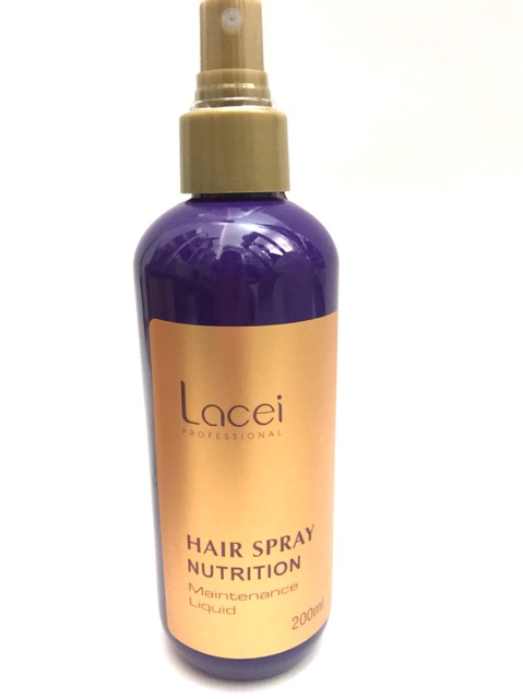 Sữa dưỡng Lacei 200ml Hair Spray Nutrition thơm mượt óng ả ,giữ màu ,dưỡng phục hồi tóc, chống rụng chai tím FREESHIP