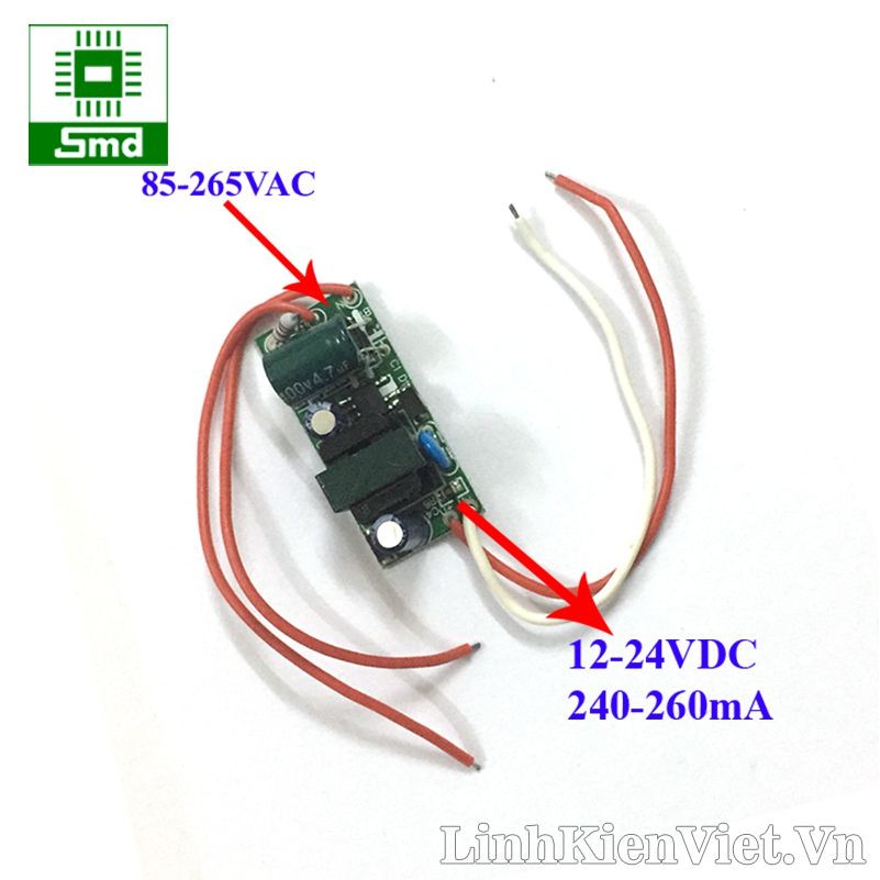 4-7x1W Led driver 220V (AC-DC)