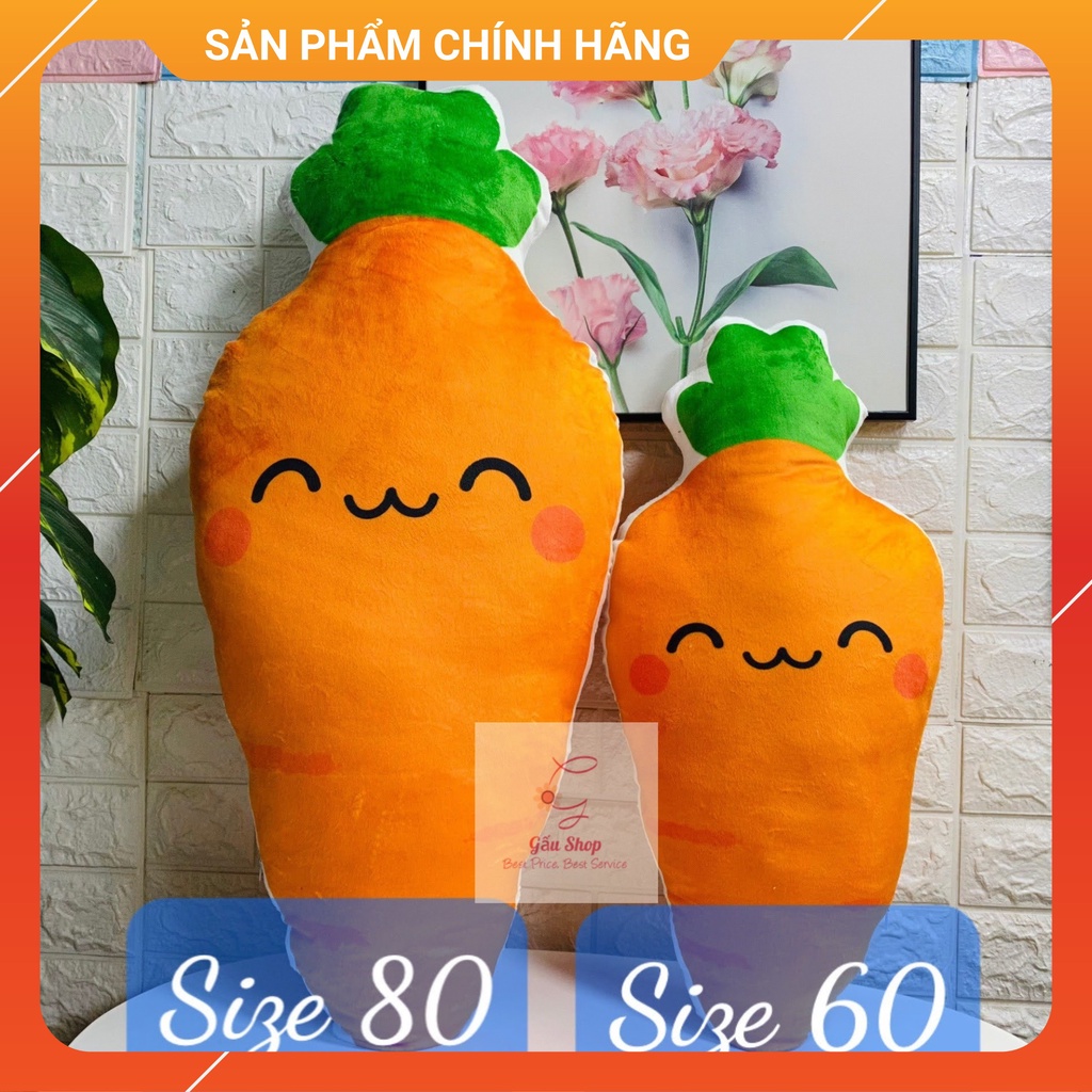 🥕Gối Handmade🥕 Gối Ôm Cà Rốt Nhồi Bông Cao Cấp