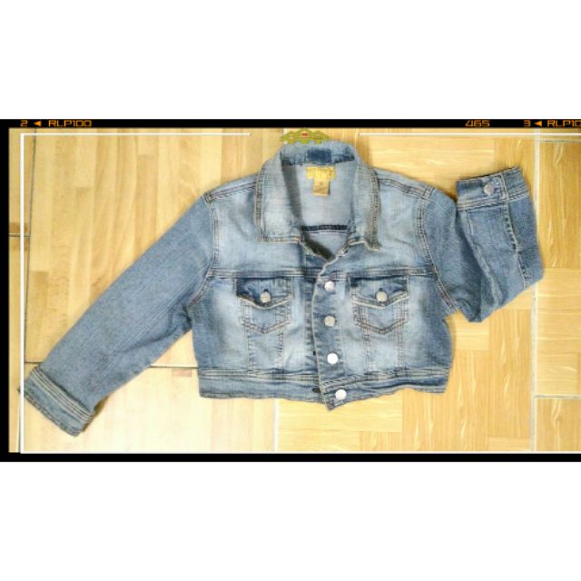 THANH LÝ - Áo khoác jean biker xanh