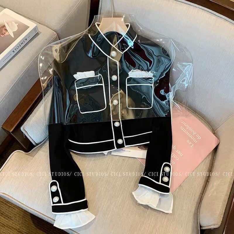 ẢNH THẬT Áo khoác vest mangto mùa đông dáng dài style Hàn Quốc