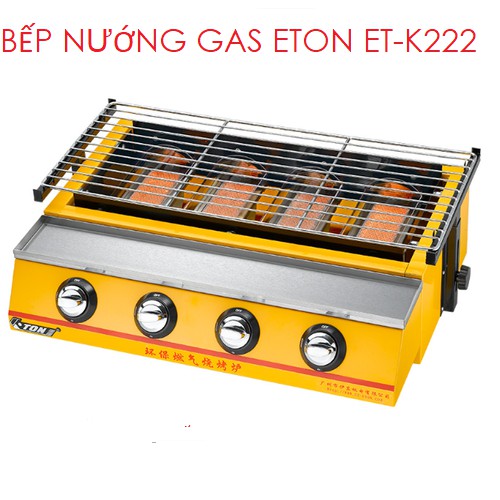 [FREESHIP 99K] Bếp  Nướng Eton Bằng  Gas, Nướng BBQ, Bếp Nướng 4 Đốt, Hàng Eton CHính Hãng