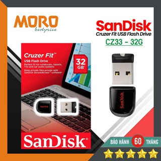 [USB mini siêu nhỏ] Sandisk Cruzer Fit CZ33 - USB 16GB / 32GB 2.0 mini siêu nhỏ - Bảo hành 5 năm
