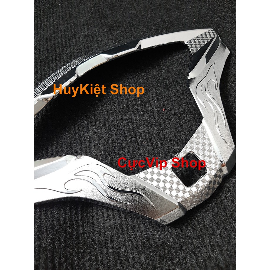 [Rẻ Vô Địch] Ốp Viền Đồng Hồ Lớn AirBlade 2016 - 2019 Xi Trắng 1859