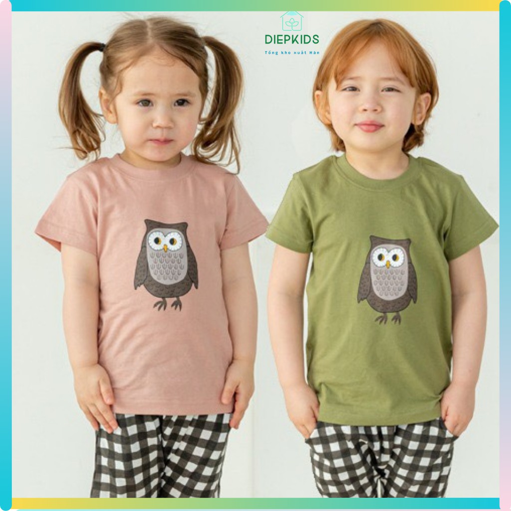 Đồ bộ cộc tay bé trai, bé gái Isoop xuất khẩu Hàn Quốc bộ cotton mặc nhà cho bé từ 8-27kg HOOT1621
