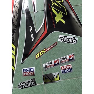 tem exciter 150 mx đỏ đen crom