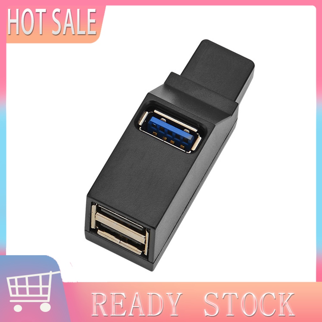 Bộ chia 3 cổng USB 2.0/3.0 mini nhỏ gọn tiện dụng cho laptop/ máy tính