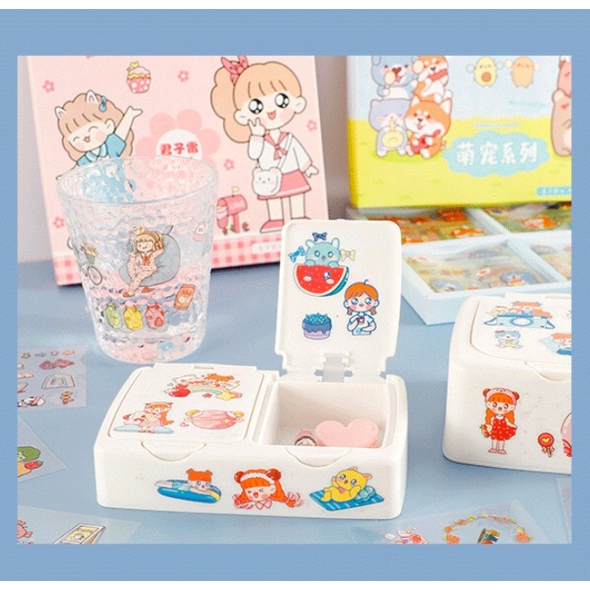 [Video Review] Hình dán sticker 100 tấm, hình dán sticker chống nước, nhiều phong cách, đa dạng hình dáng cute trang trí