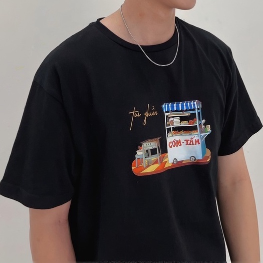 Áo thun cotton " Tui ghiền CƠM TẤM"