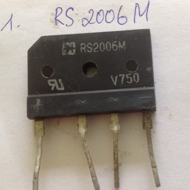 RS2006M,RS2006,2006 Diode cầu 20A 600V tháo máy nguyên gốc cam kết sống 100%