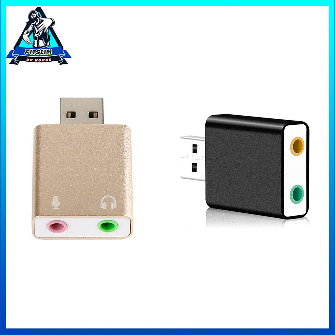 USB âm thanh bên ngoài Card âm thanh USB sang giắc cắm 3.5mm Bộ chuyển đổi tai nghe