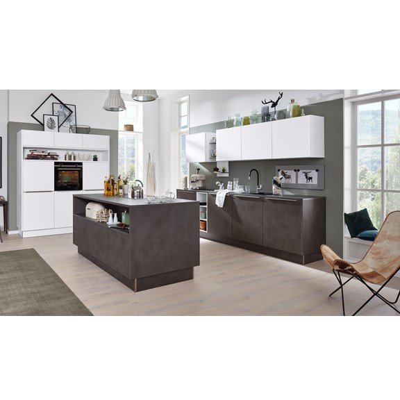 KITCHEN, Tủ bếp công nghiệp hiện đại có đảo bếp KIT_006, kệ bếp Scandi Home