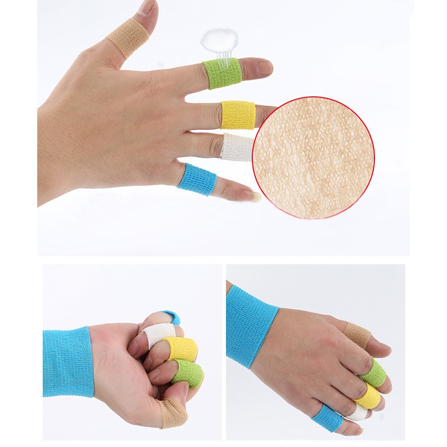Băng keo thể thao quấn cổ chân giày đá bóng, băng bảo vệ cổ chân tự dính cuốn bó gối dán cơ thể thao cổ tay ngón tay