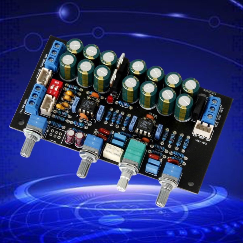 NERV JJRC5532 OP AMP Preamp Amplifier Tone Board Treble Mid Bass Volume Control Tone Preamplifier