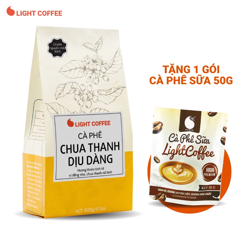 [Mã BMBAU50 giảm 7% đơn 99K] Cà phê nguyên chất 100% - Chua thanh dịu dàng - Light Coffee 500gr