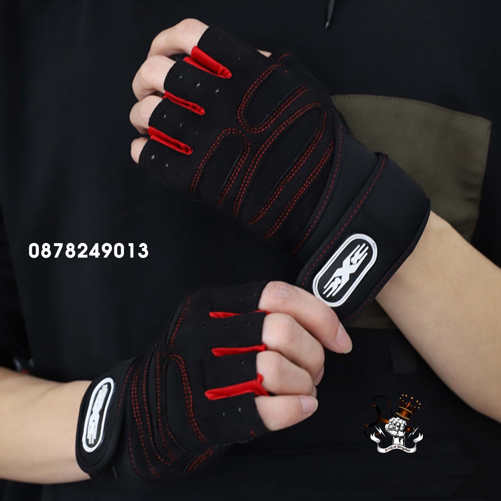 [P2] Găng tay thể thao tập Gym cao cấp, Bao Tay Thể Thao, Phượt Chuyên Nghiệp có quấn cổ tay trợ lực, chất vải dày dặn