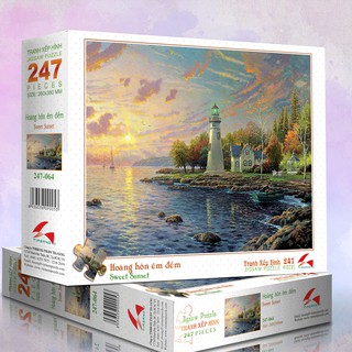 Tranh xếp hình Tia Sáng 247 mảnh - HOÀNG HÔN ÊM ĐỀM - MSP: 247-064