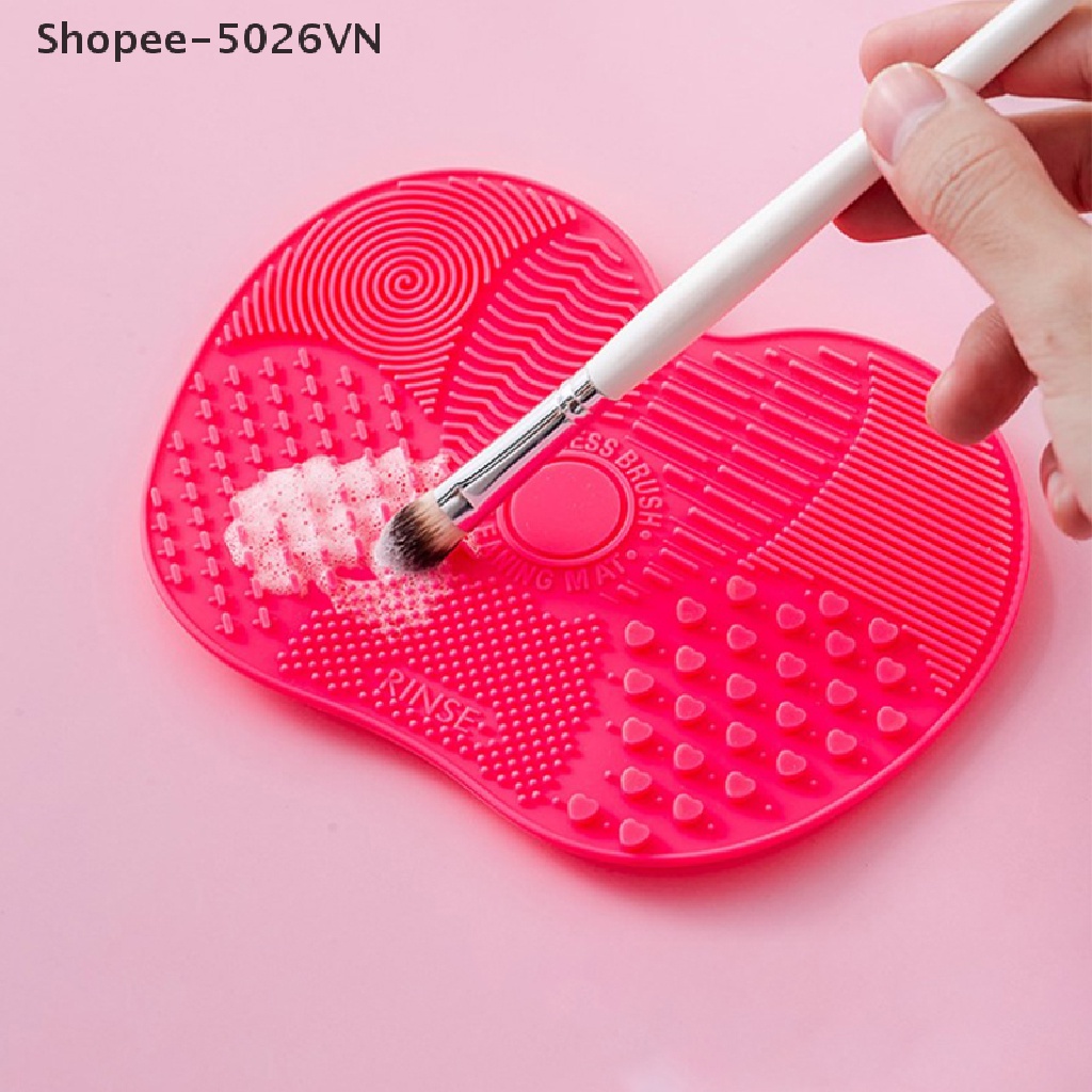 [Hàng mới về] Miếng đệm vệ sinh cọ trang điểm bằng silicone tiện dụng