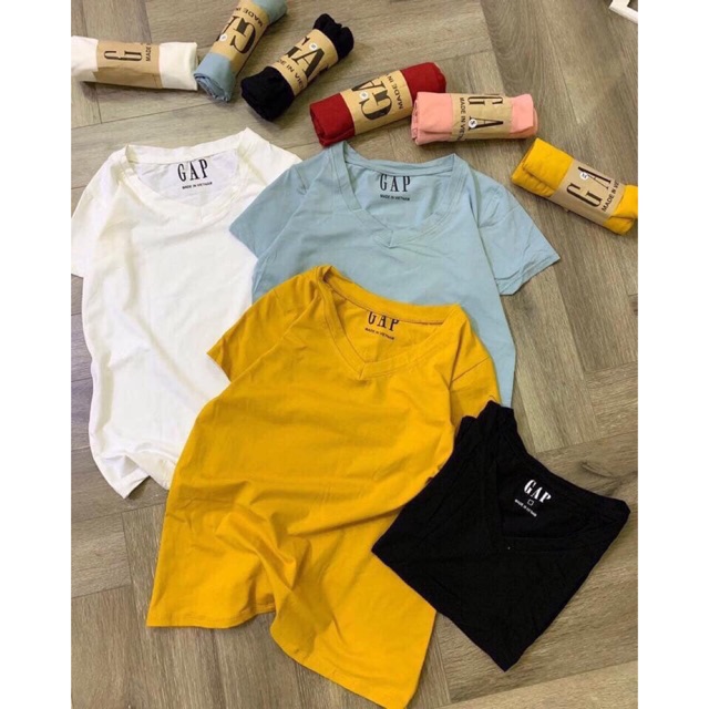 Áo nữ cổ tim GAP chất siêu mát cực teen