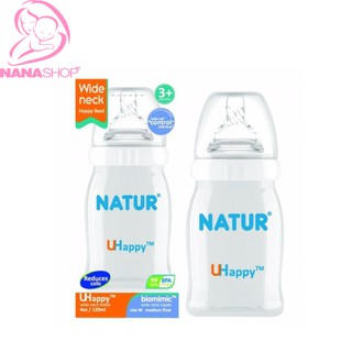 Bình sữa Natur Uhappy wide neck Thái Lan 120ml