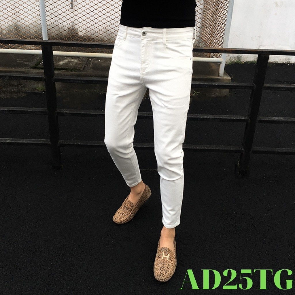 Quần jean nam tenji ad25tg quần bò nam trắng trơn phong cách cá tính mẫu mới thời trang tenji store 2