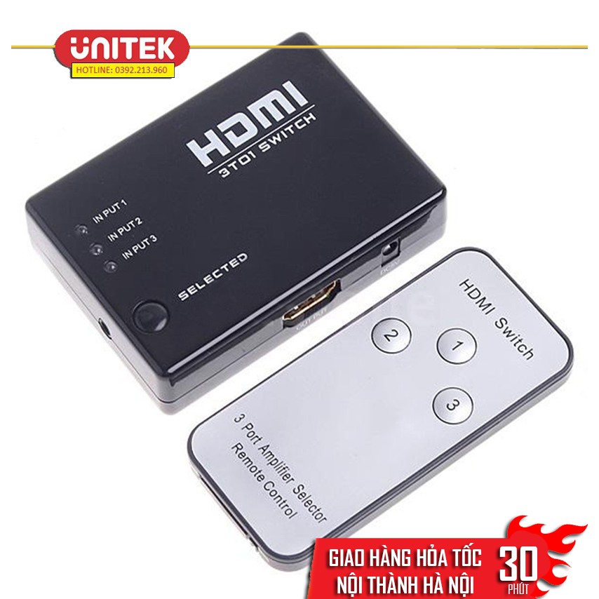 Bộ gộp HDMI 3 vào 1 ra - Gộp HDMI 3 ra 1