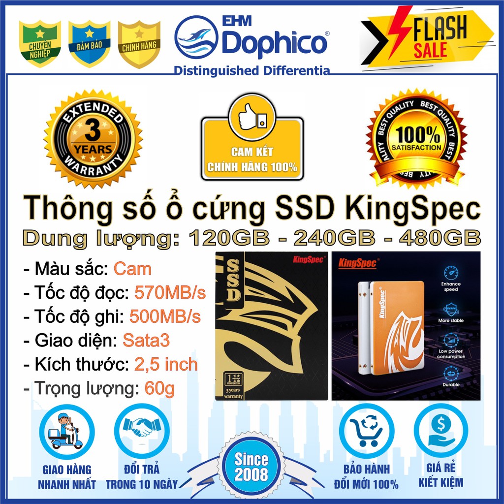 Ổ cứng SSD KingSpec 480GB/240GB/120GB – CHÍNH HÃNG – Bảo hành 3 năm – Tặng cáp dữ liệu Sata 3.0 – SSD 480GB – SSD 240GB | BigBuy360 - bigbuy360.vn