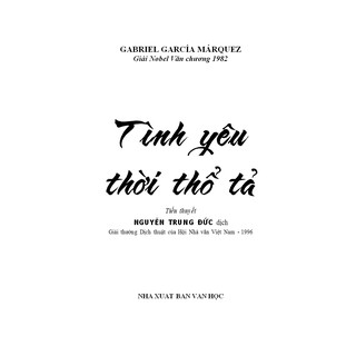 Tình Yêu Thời Thổ Tả