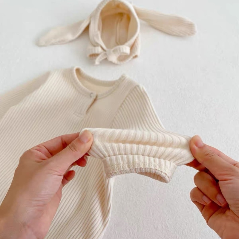 Body Suit 2 options vải cotton gân Hàn xuất xịn cho bé, chất đanh mịn mềm co giãn tốt.