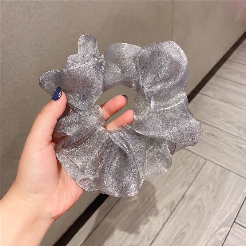 Dây buộc tóc, cột tóc scrunchies vải voan màu trơn - tiemcuaxu