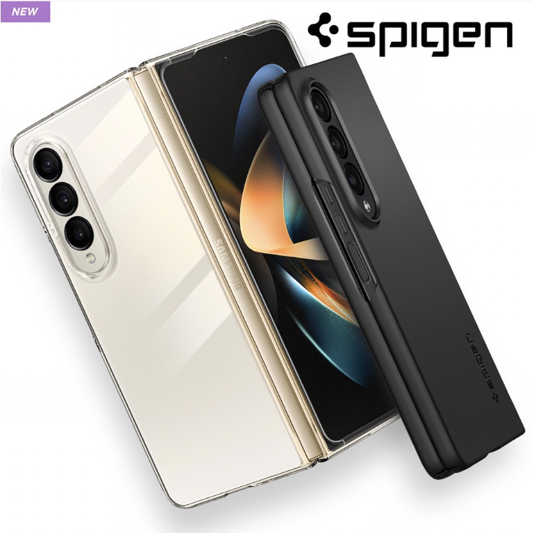 Ốp điện thoại Spigen màu đen/ mơ/ trong suốt siêu mỏng cho Galaxy Z Fold 4 Air