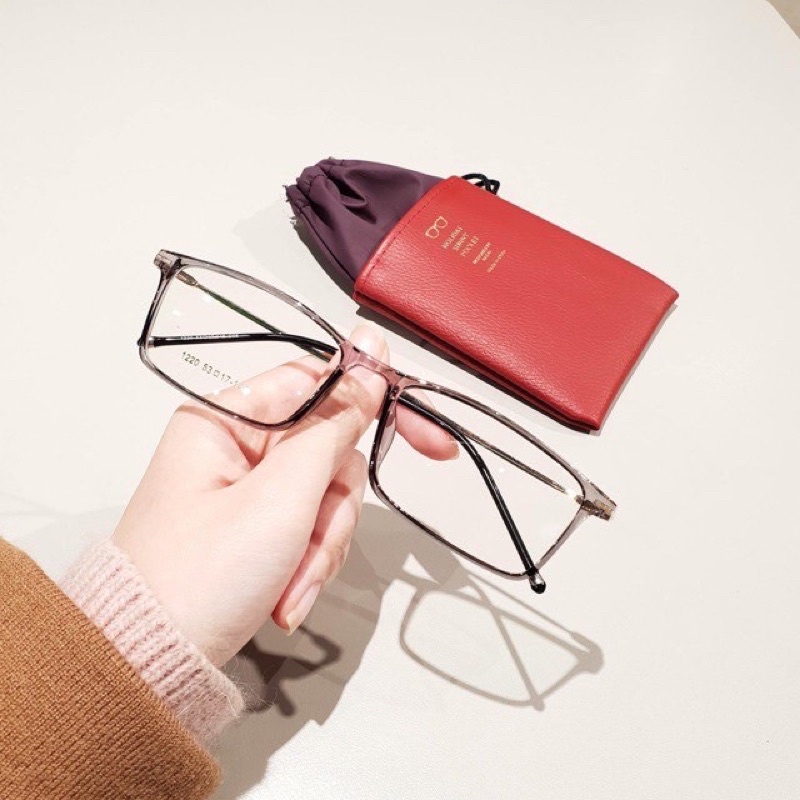 Gọng kính nhựa dẻo càng kim loại nam nữ mắt vuông hàn quốc bbr Eyewear-NHẬN CẮT MẮT CẬN ,VIỄN , LOẠN THEO YÊU CẦU