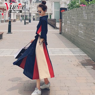 Đầm Dài [S-2XL] Đầm Hàn Quốc Chính Hãng Nữ Tính Pháp Dài Tay Nữ Thu Đông Người Nổi Tiếng Tính Khí Ôm Hơn Phong Cách Hepburn Váy Dài Hoa Chuông