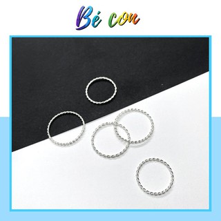 Nhẫn Xoắn💞FREESHIP💞Nhẫn Xoắn Bạc Ta