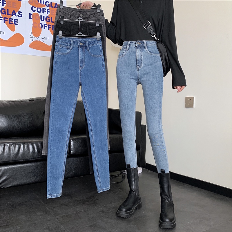 Quần skinny jeans nữ cạp cao ôm thon gọn hack dáng B.I.C J104
