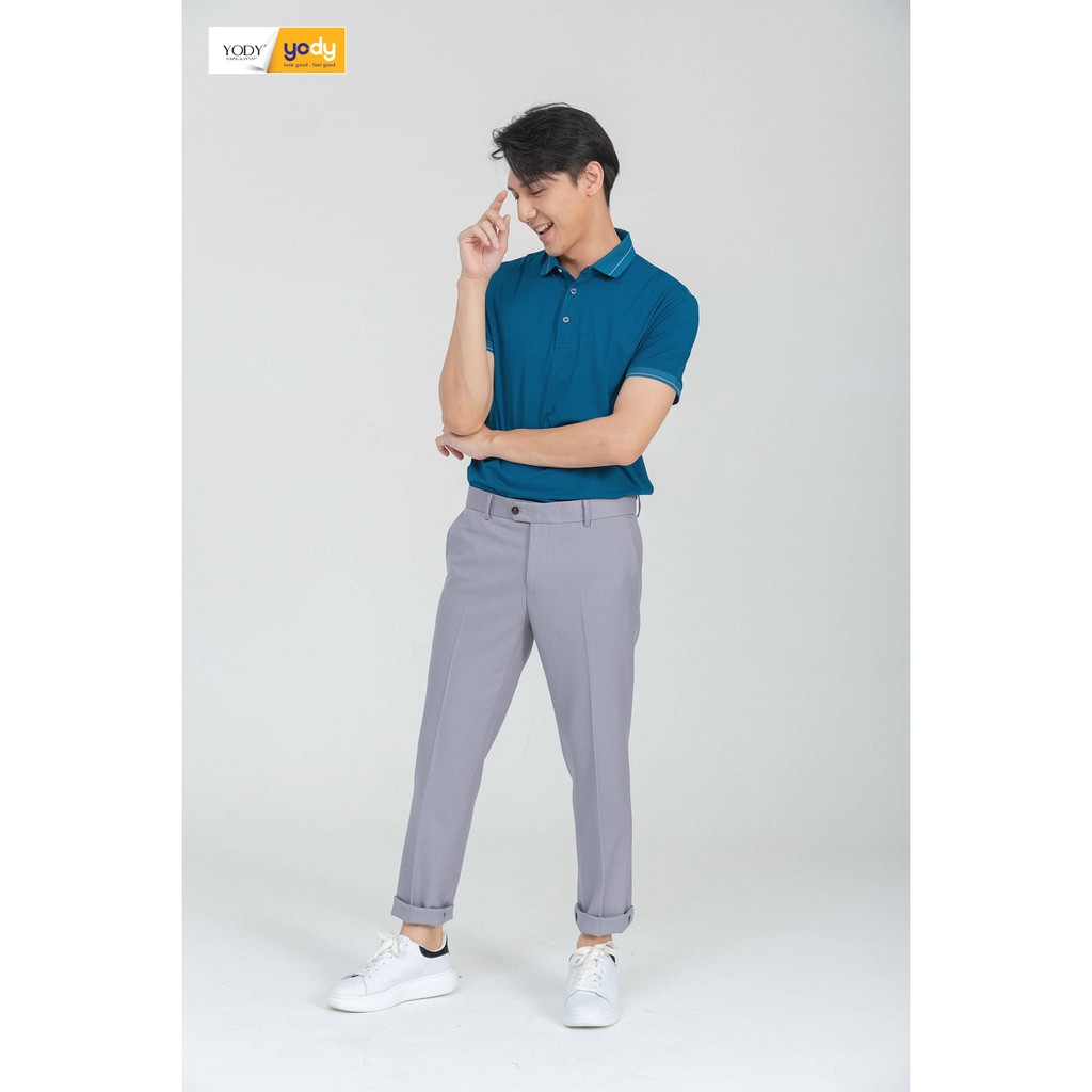 Áo polo nam Pima kẻ viền YODY áo thun lạnh co dãn đàn hồi thấm hút tốt - APM3013 | BigBuy360 - bigbuy360.vn