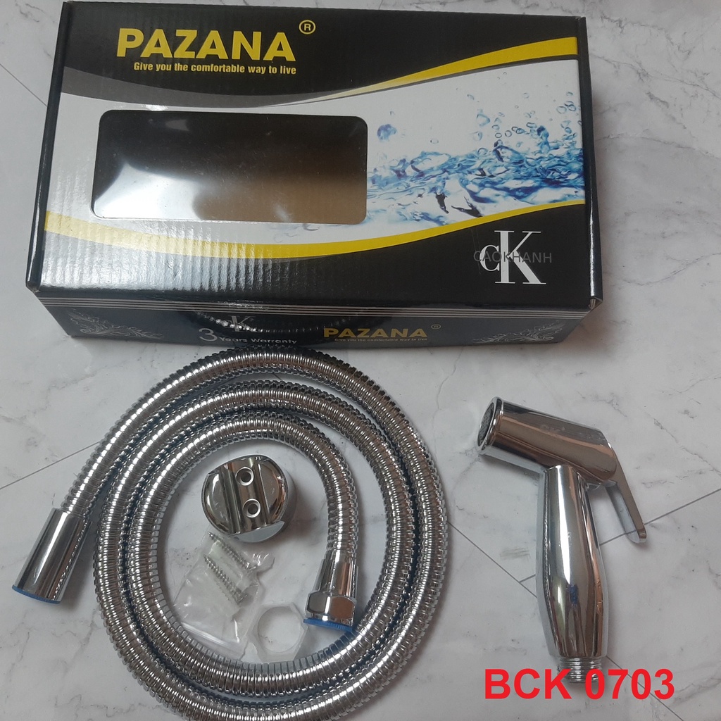 Bộ vòi xịt vệ sinh cao cấp CK07 PAZANA- đầu xịt bụng béo